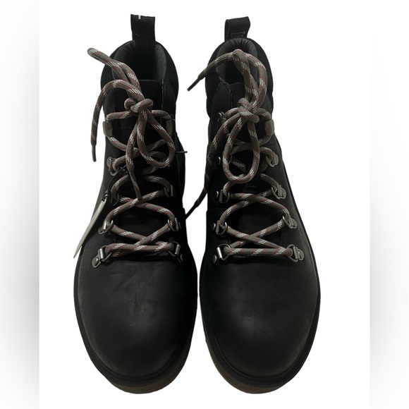 Sorel Hi Line Hiker Boot Waterproof Suede in Black Womens Size 8 Hiking Camping - Picture 6 of 8